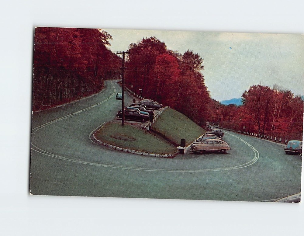 Postcard The Famous Hairpin Turn on Mohawk Trail North Adams Massachusetts