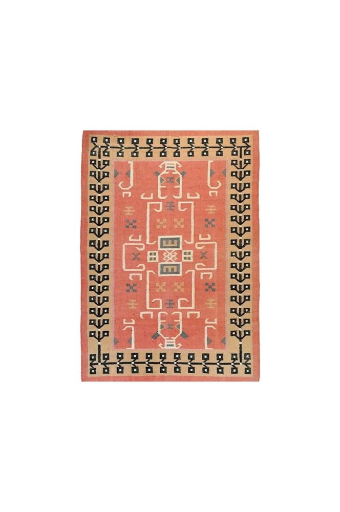 Handmade Kilim Wool Jute Rug Color Multicolor Handmade Design Carpet Rug