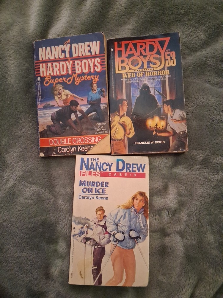 Nancy Drew Hardy Boys Book Lot Case Files 3 53 Super Mystery Double Crossing