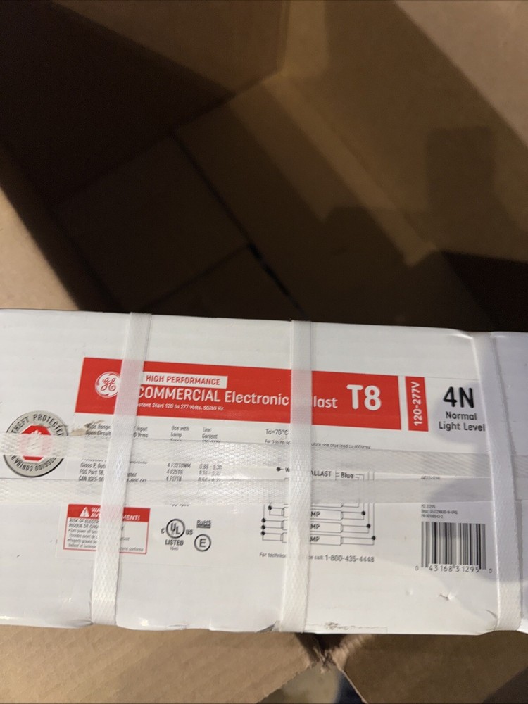 NEW GE Commercial Electronic Ballast for 3 T8 Fluorescent Light PC71730 120-277v