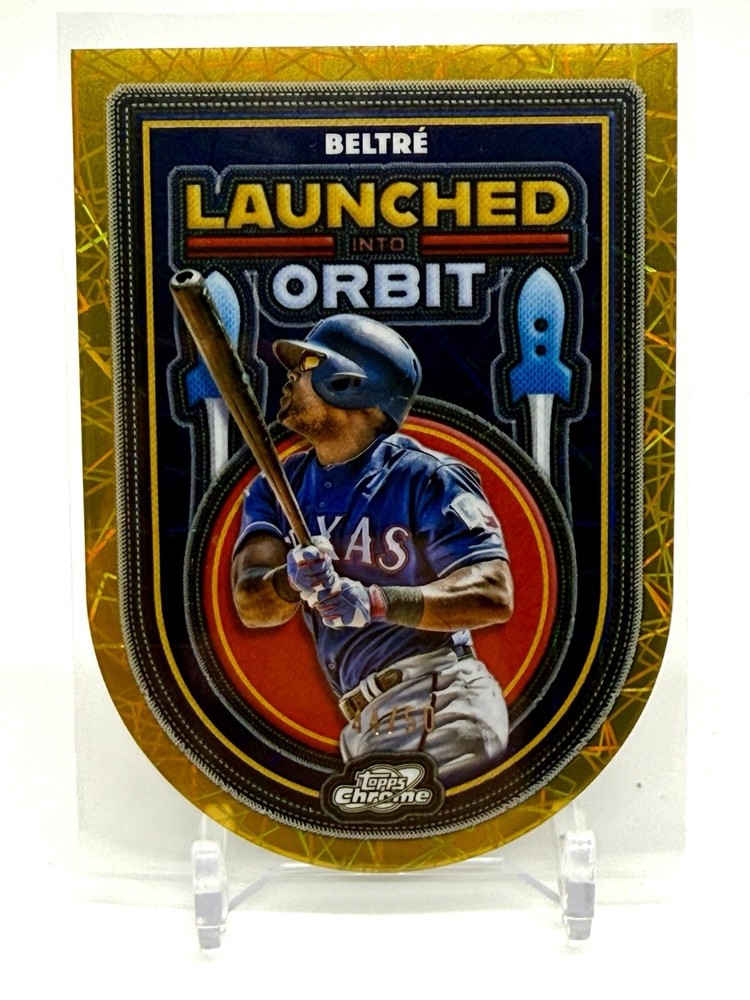 2025 Topps Cosmic Chrome #LIO-22 Adrian Beltre Launched Into Orbit Gold #/50
