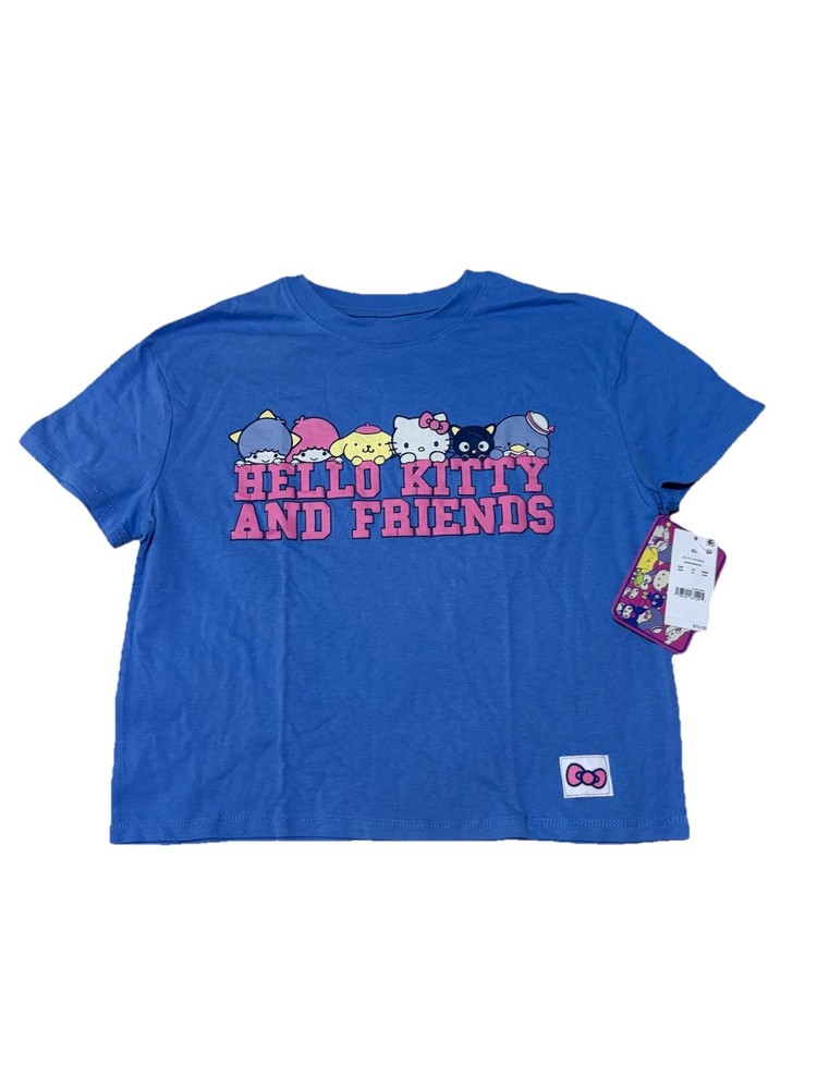 Hello Kitty And Friends T-Shirt Youth XL Blue Sanrio Graphic NWT