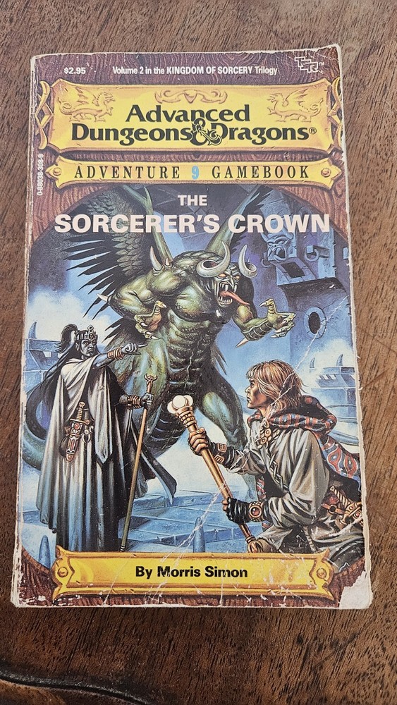 Vintage Advanced Dungeons And Dragons The Sorcerer's Crown Adventure Gamebook 9