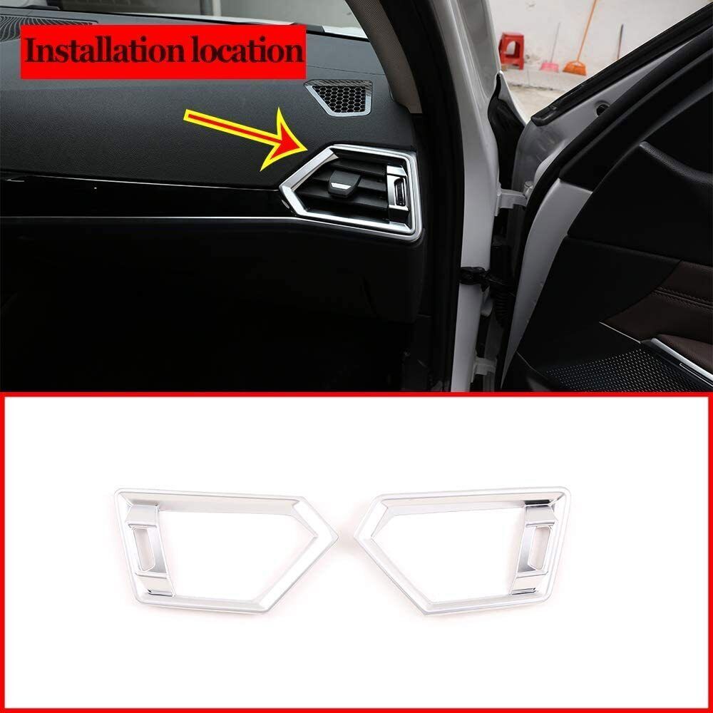 For BMW 3 Series G20 Silver Dashboard Side Air Vent Outlet Cover Trim 2019-2023