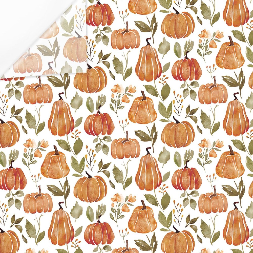 JarThenaAMCS 60 Sheet Fall Tissue Paper Pumpkin Leaves Floral Gift