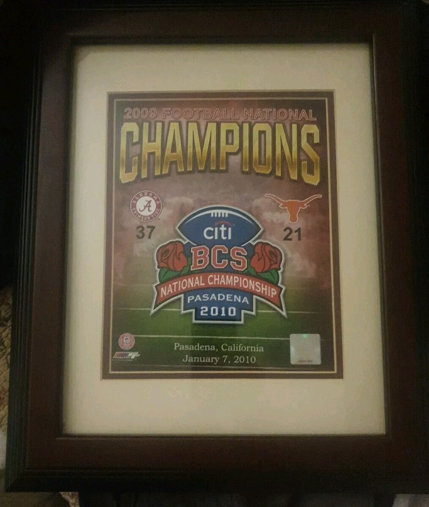 RARE 2010 BCS National Championship Texas Vs  Alabama Crimson Tide 17.5 X 14.5