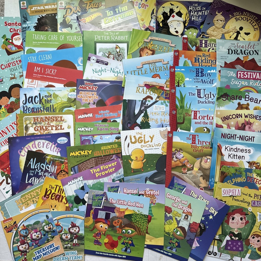 Lot of 50 Story Time Books for Kids Toddlers Daycare Child MIX Daycare Nursery