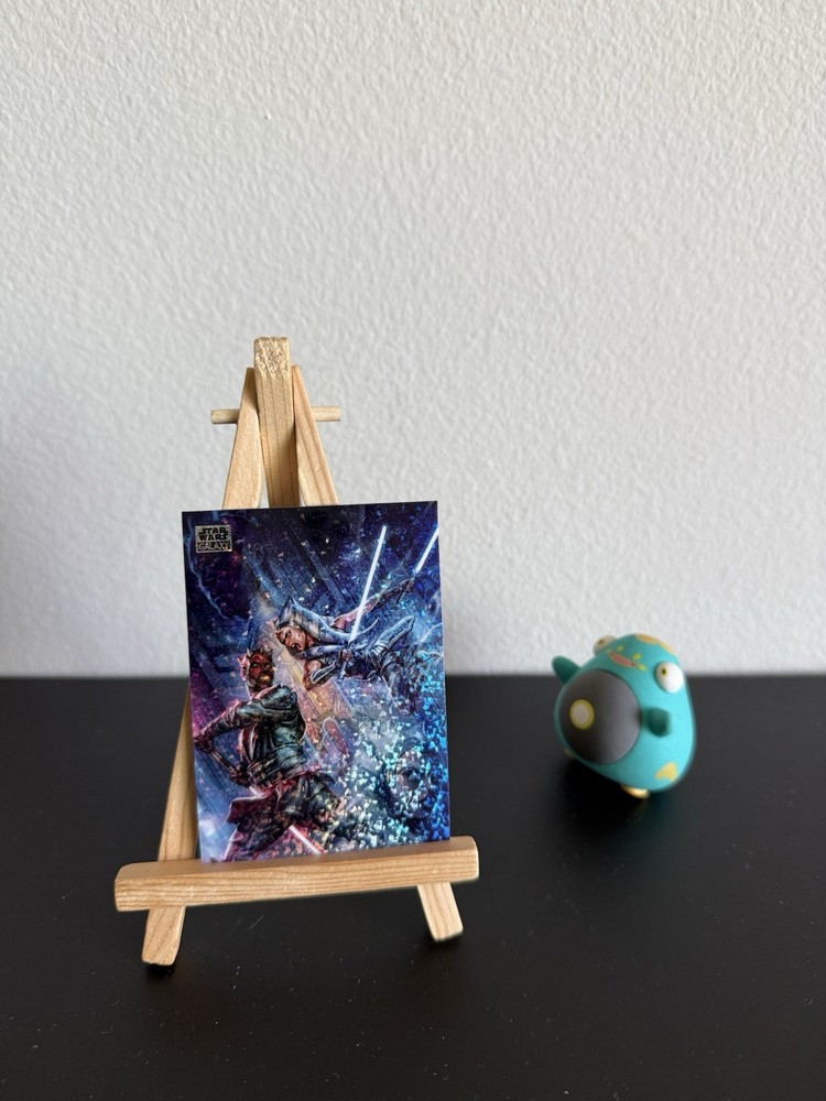 2024 Topps Chrome Star Wars Galaxy One Last Lesson Ahsoka vs Maul Mini Diamond