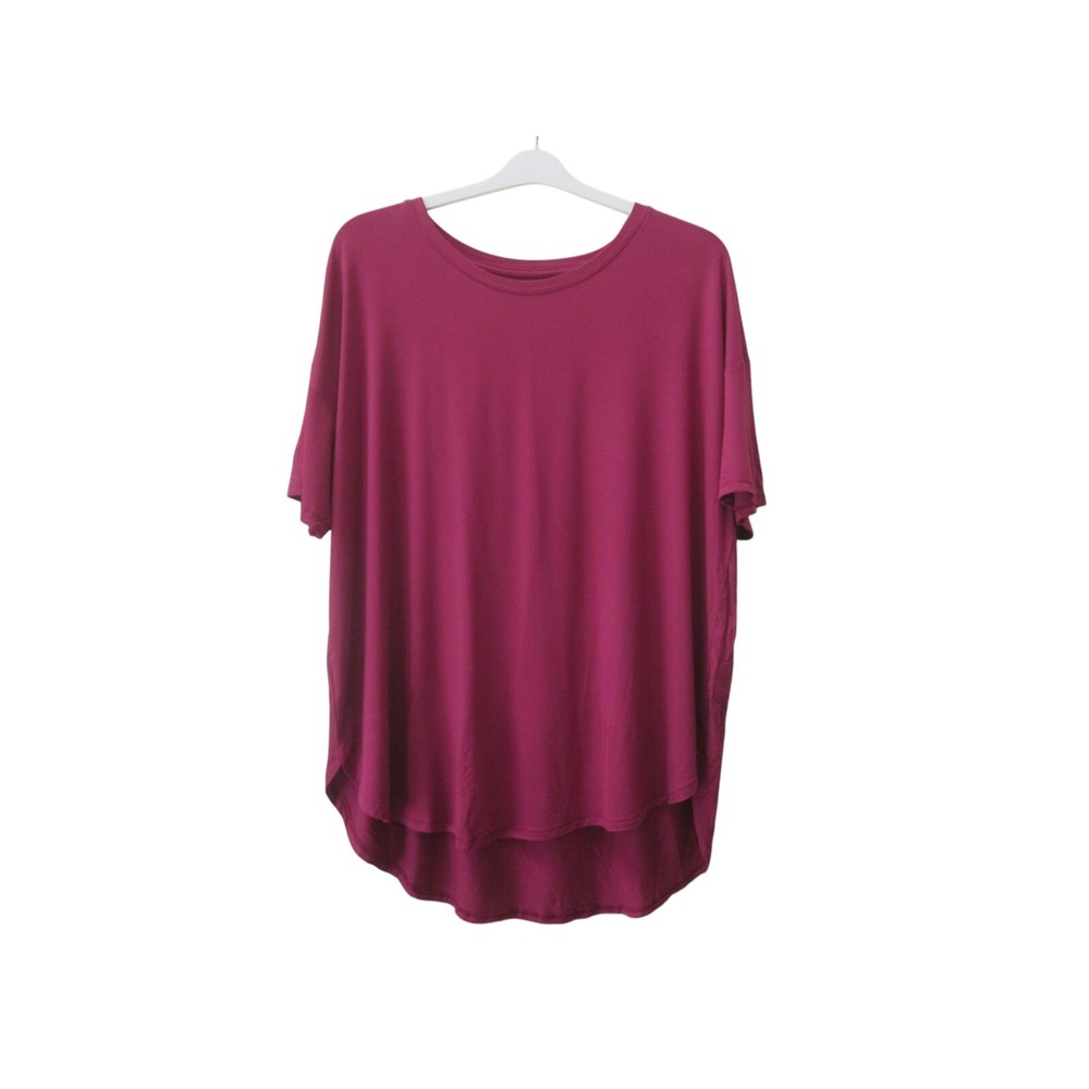 NWT Time & Tru Violet Magenta Crewneck Tunic Tee Size XL 16/18