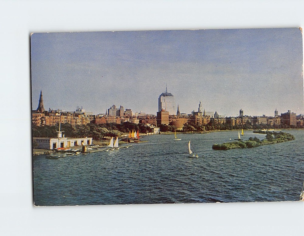 Postcard Charles River Esplanade Boston Massachusetts USA