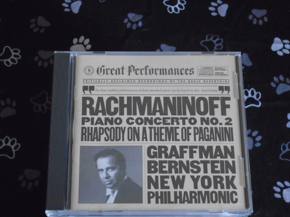 Rachmaninoff - Piano Concerto No. 2 / Rhapsody Paganini Graffman Bernstein CD