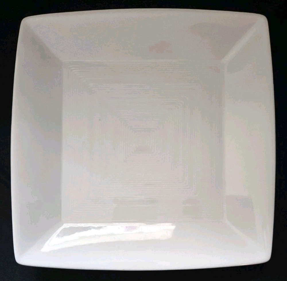 Set Of 3 Target Home Basic White Square Salad Plates Porcelain 8 3/8