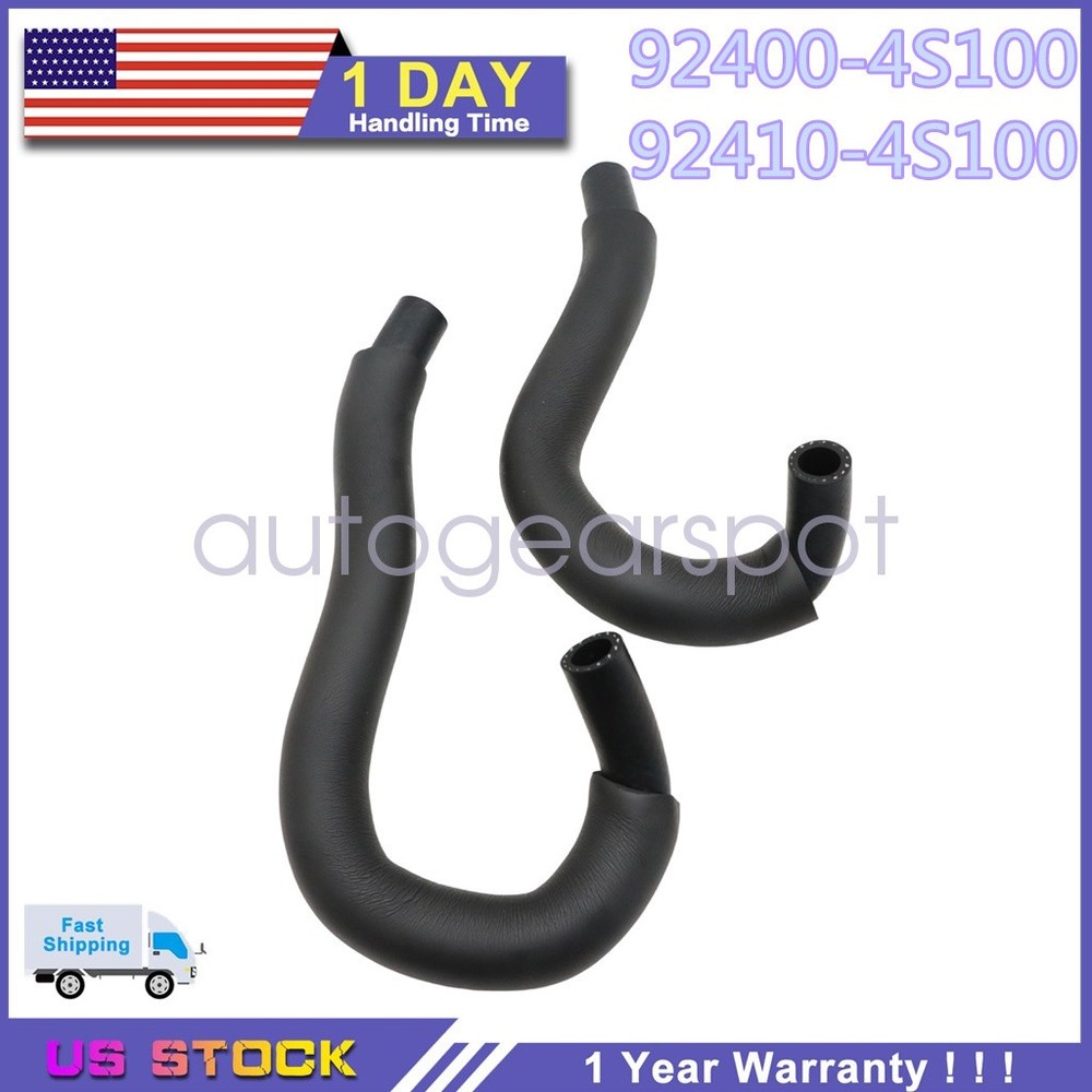 Fits For 2000-2004 Nissan Frontier Xterra 3.3L 2.4L 2Pcs Black Heater Hose Kit