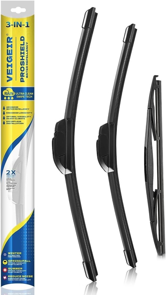 26in 22in 16in Wiper Blades Fit Honda Odyssey 2005–2022 Front Rear Set