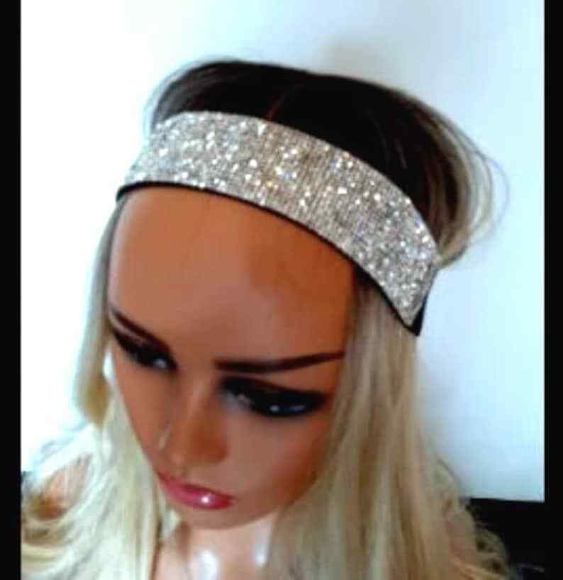 Sparkly Rhinestone Headband for Women – Non-Slip Crystal Hair Hoop