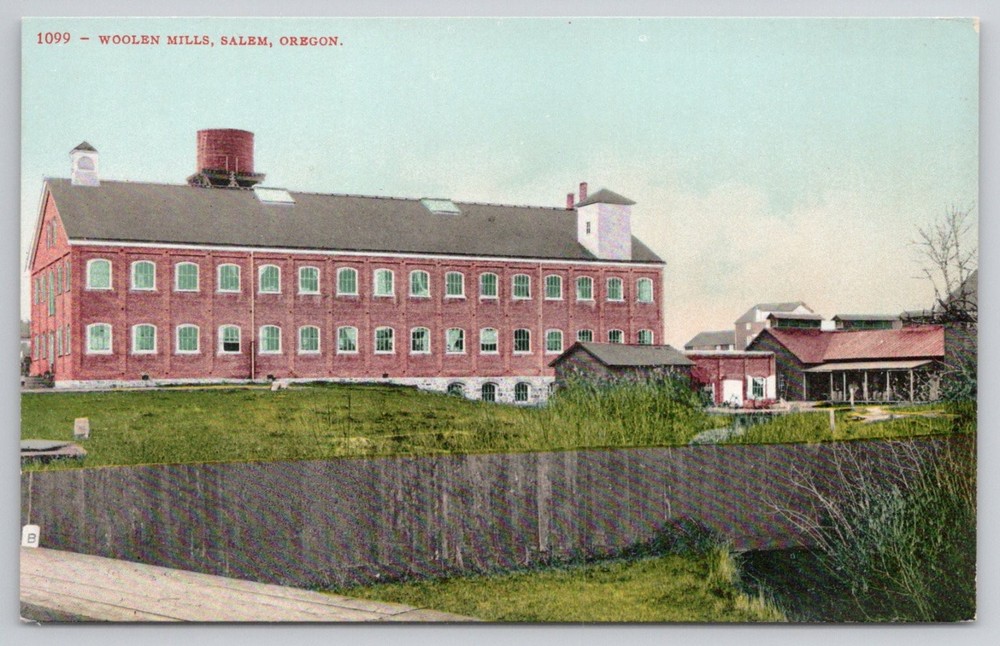 Woolen Mills Salem Oregon Postcard Edward H. Mitchell Early 1900s