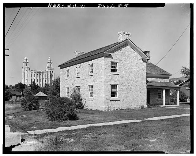 Salt Lake City Utah 1900s Stone House Mormon Temple Historic Buildings Survey