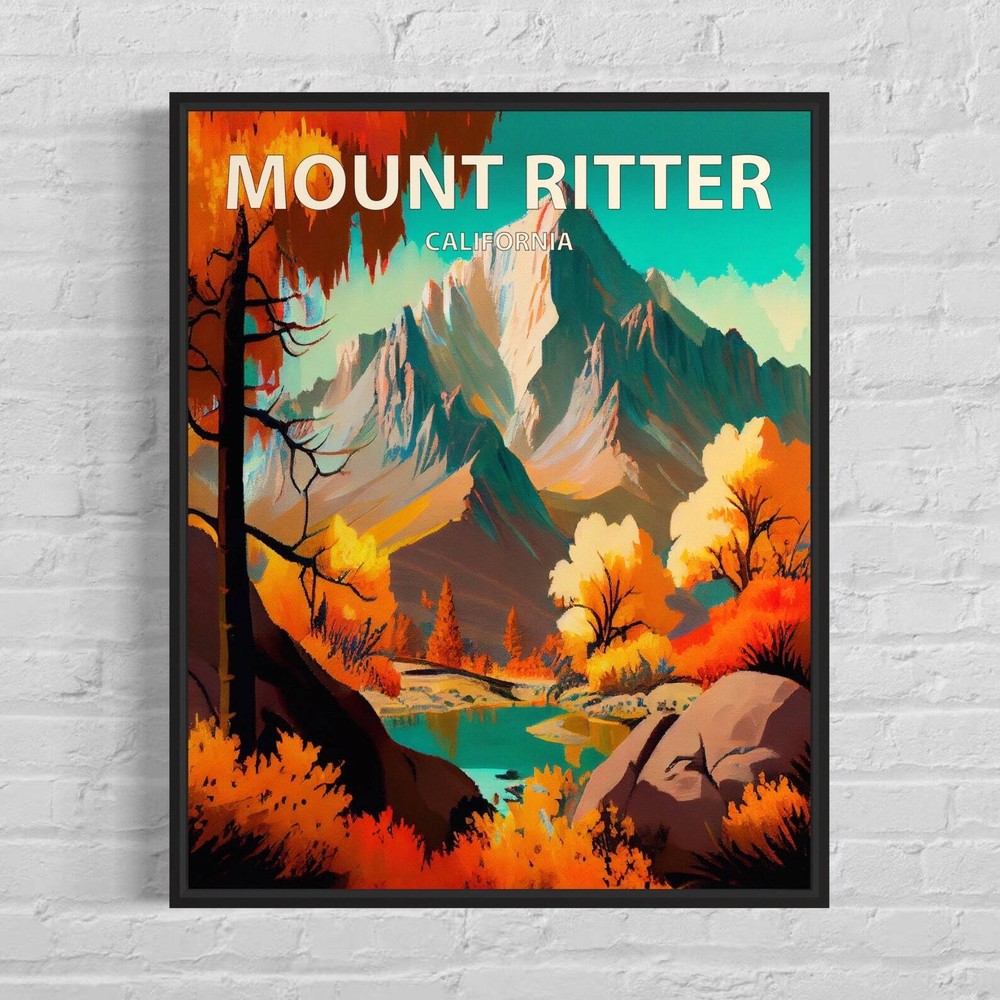 Mount Ritter California Art Print Mount Ritter Wall Art Painting Mount Ritter