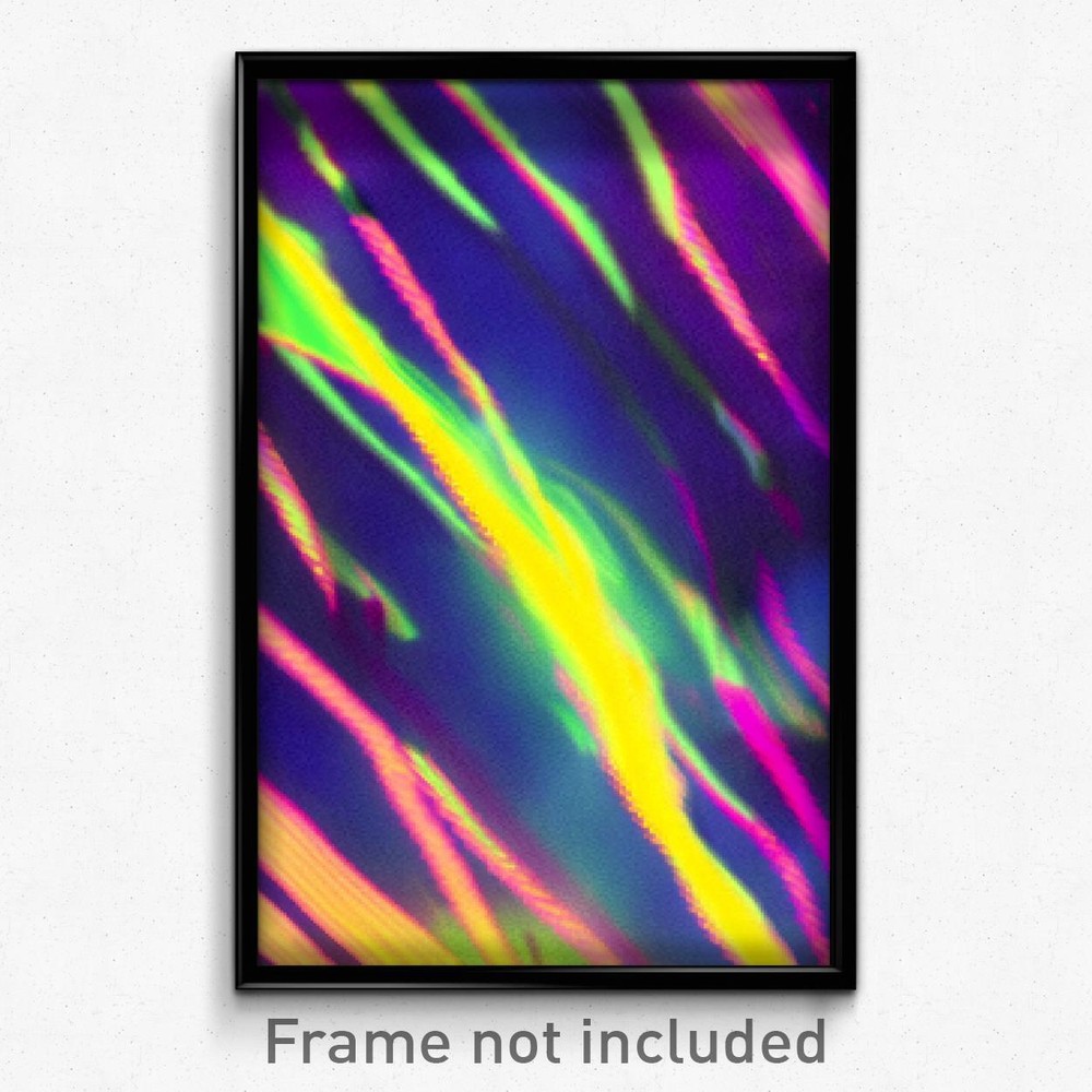 8 Bit Glitchy Downland Pixel Art Psychedelic Trippy Video Game Poster