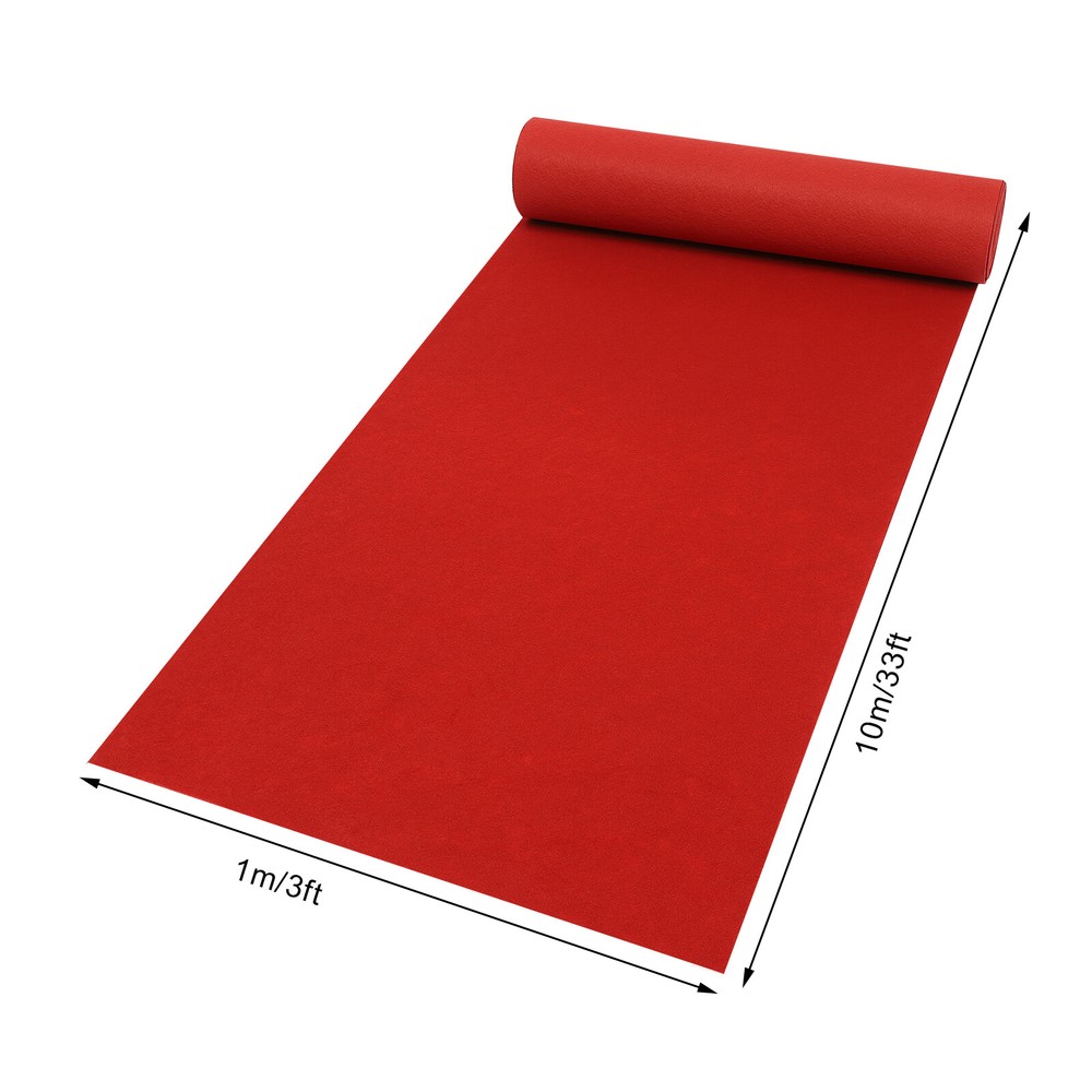 360GSM Heavyweight Red Carpet Runner for Weddings Parties Proms Aisle Decor