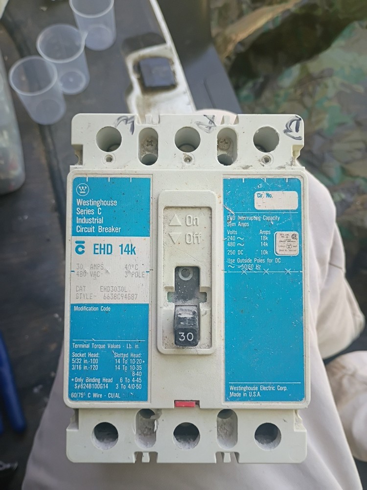 Westinghouse EHD3030L Molded Case Circuit Breaker ~ 30 Amp - Tested/1Yr Warranty