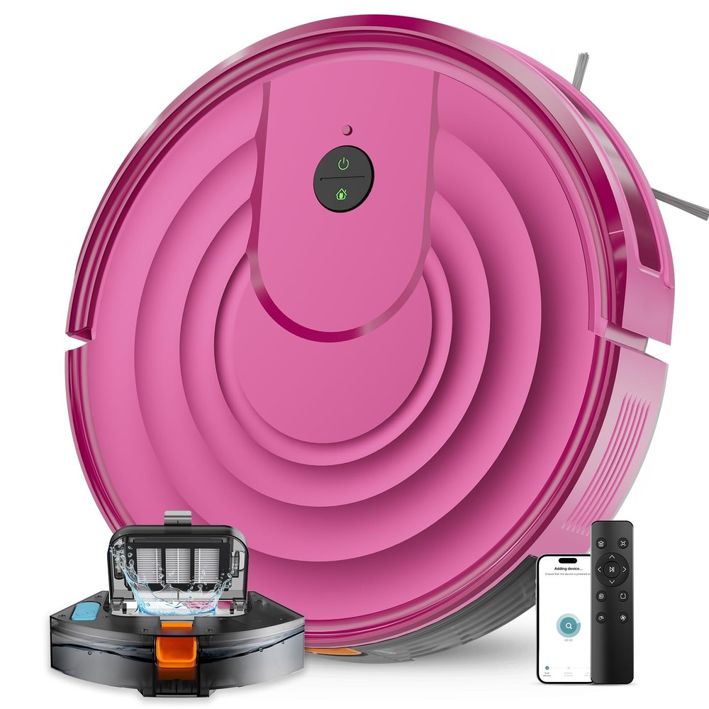 Robot Vacuum and Mop Combo 5000Pa 650mL 2 in 1 Mopping Robot Vacuum Cleaner S...