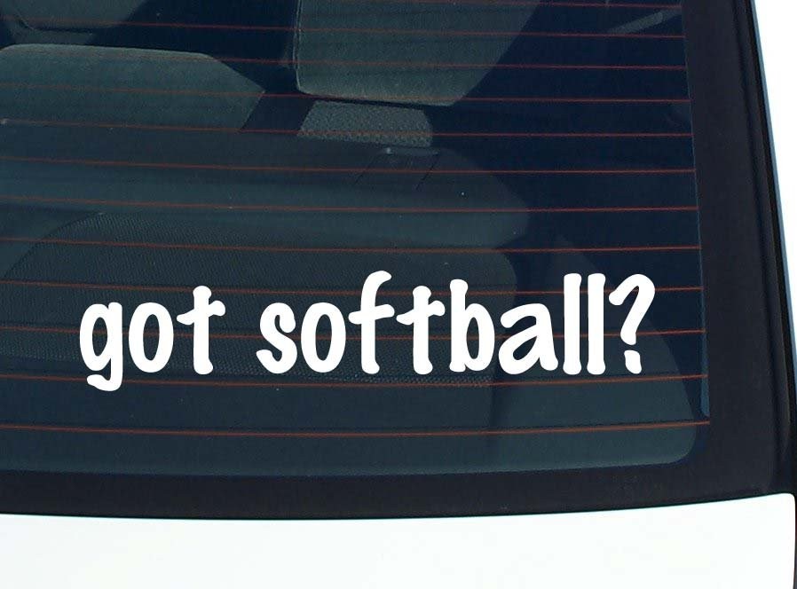 got softball? CAR DECAL BUMPER STICKER VINYL FUNNY JOKE WINDOW