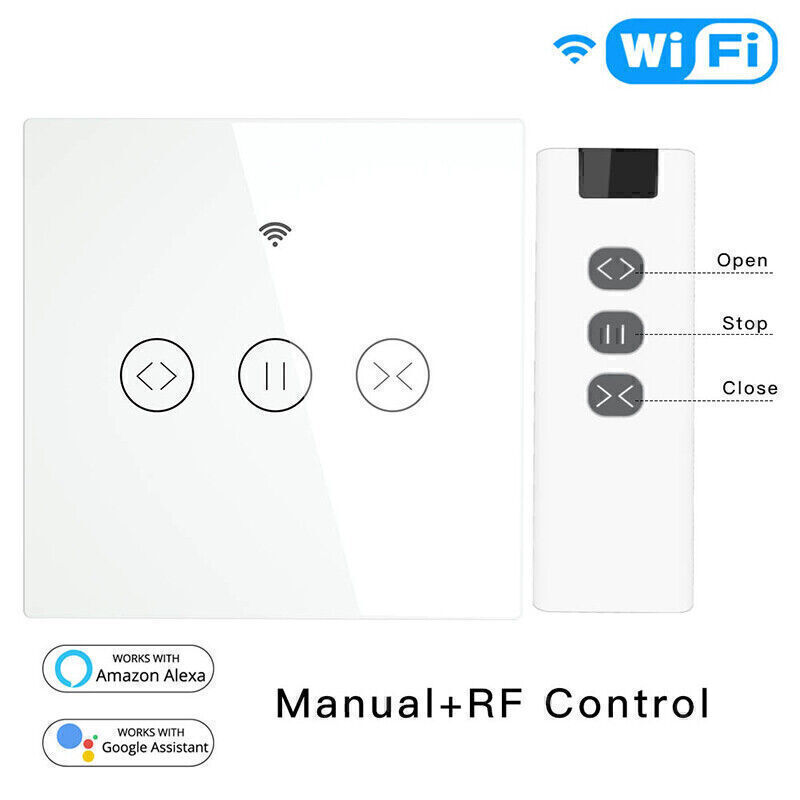 RF WiFi Smart Touch Curtain Blinds Roller Shutter Switch APP Remote Control