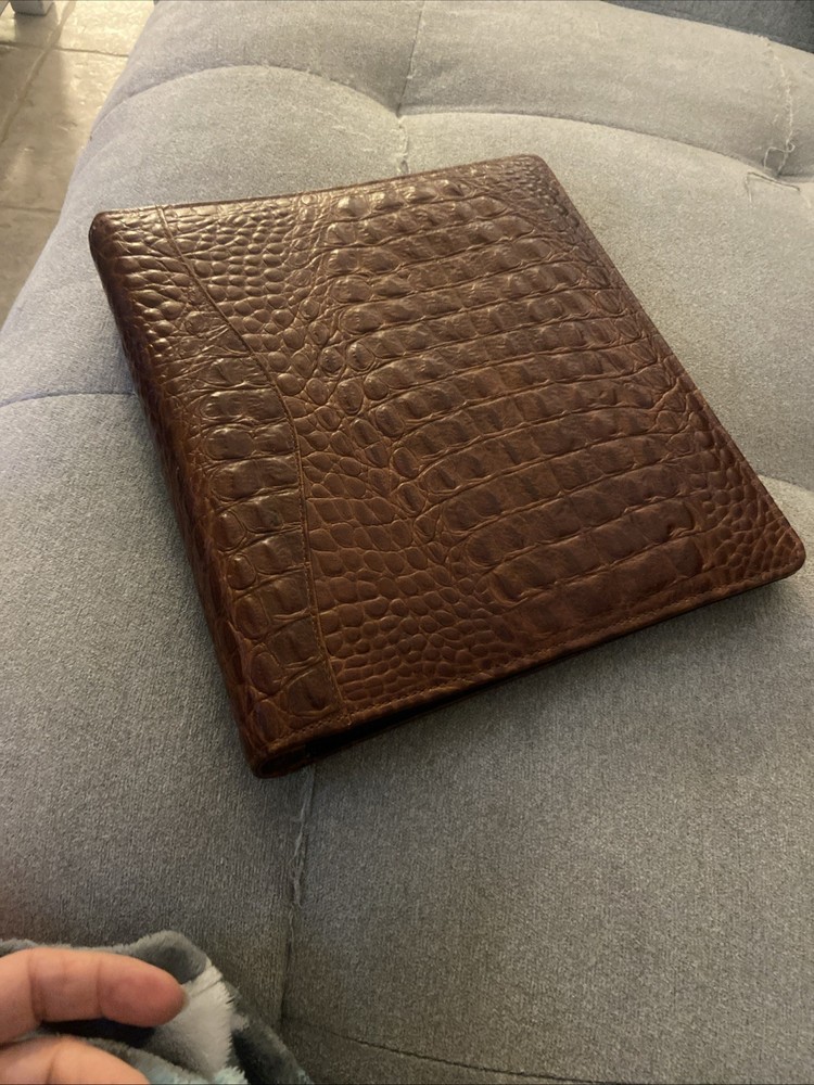 Crocodile Pattern Leather Portfolio Photo Album Scrapbook