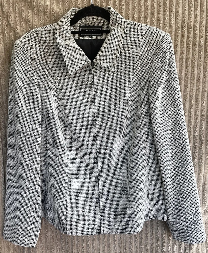 DEBENHAMS CLASSICS WOMENS JACKET SIZE UK16 HOUNDSTOOTH