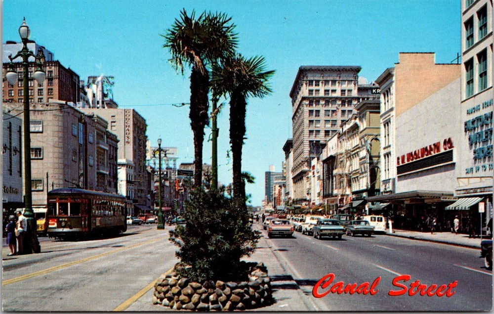Dr Jim Stamps Postcard Canal Street New Orleans Louisiana