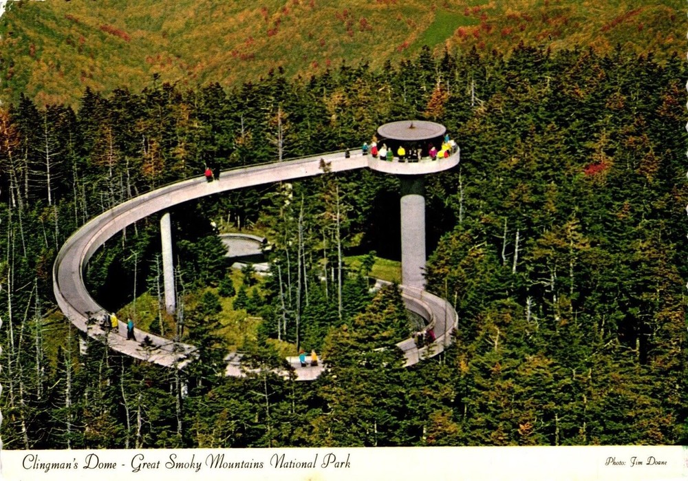 Postcard clingmans dome great Smoky Mountain national Park North Carolina