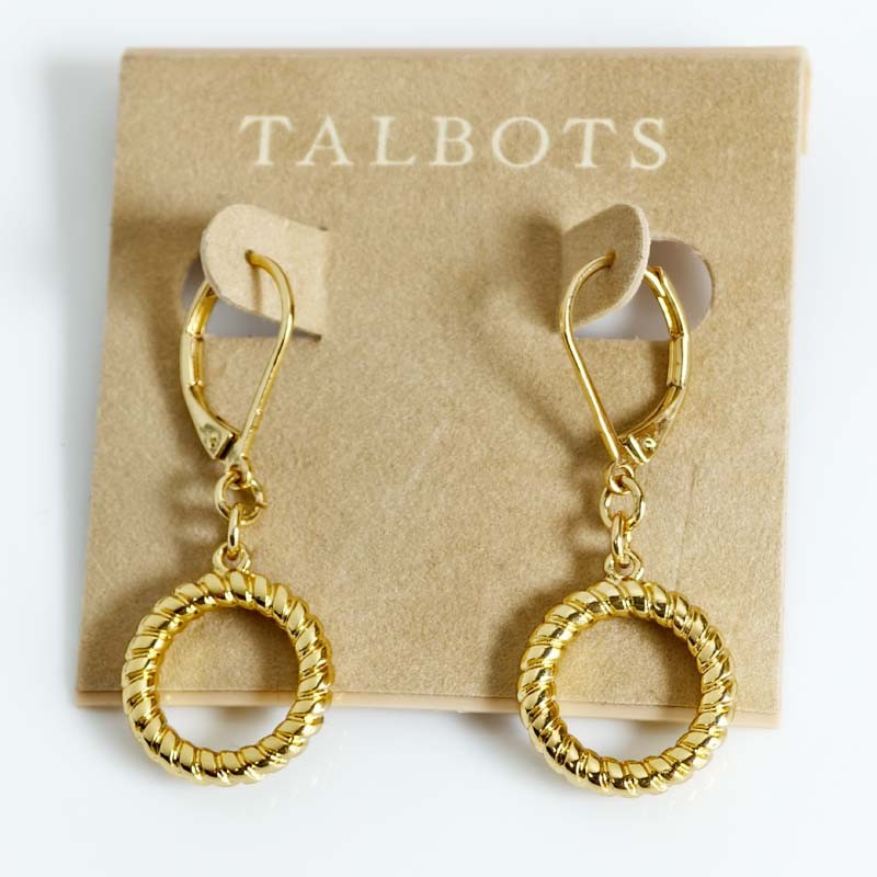 New Talbots Minimalist Loop Drop Earrings Chic Women Party Vacation Jewelry Gift
