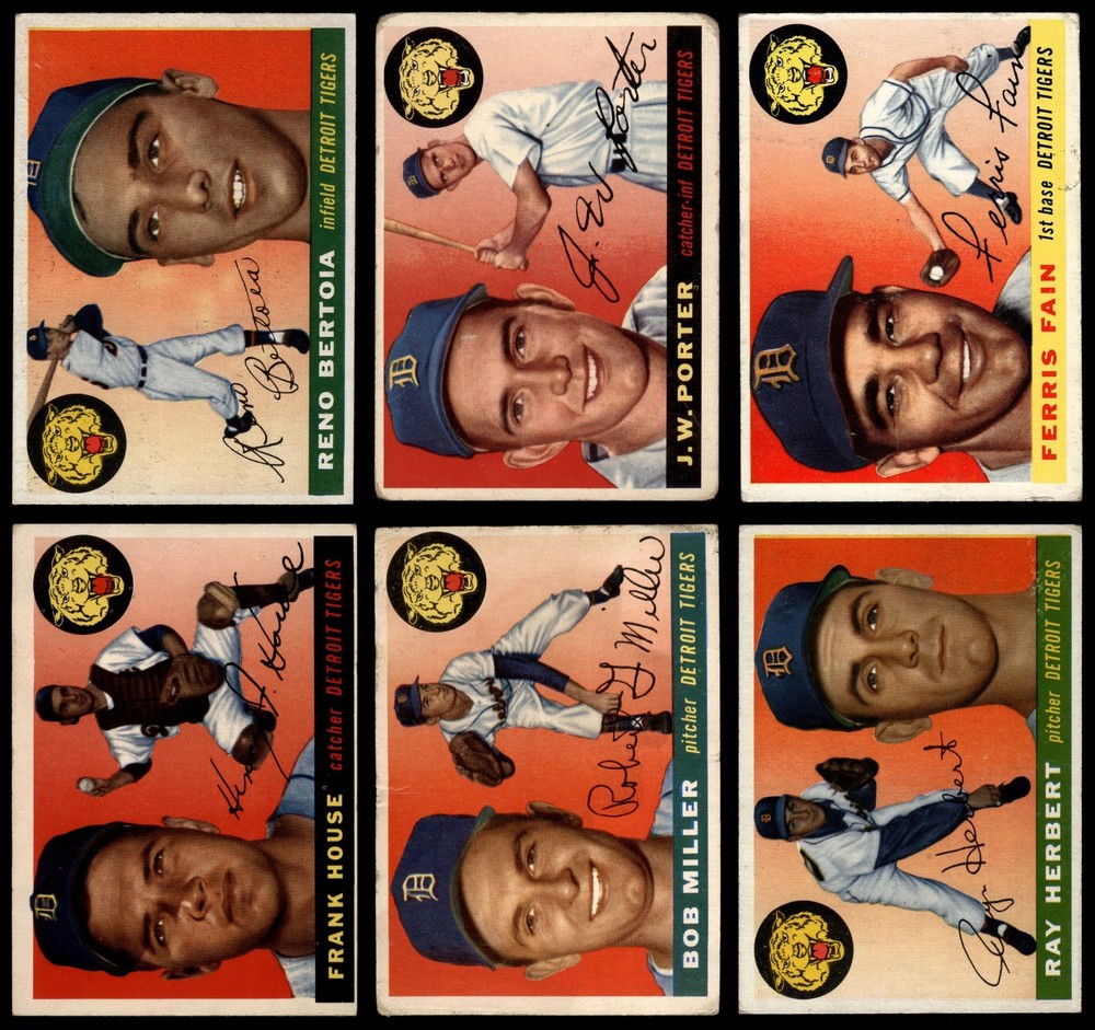 1955 Topps Detroit Tigers Near Team Set 2 - GOOD 6937981 (6 / 9 cards)