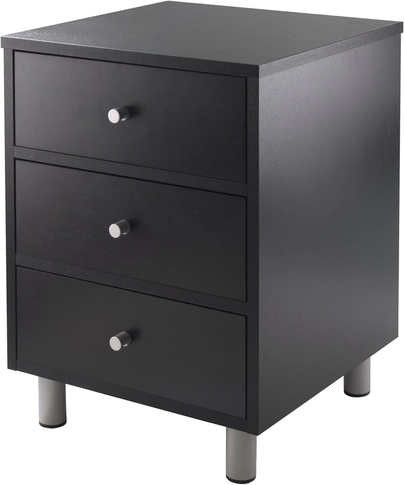 Daniel Black Accent Table 15.75W x 16.61D x 22H Modern Side Table