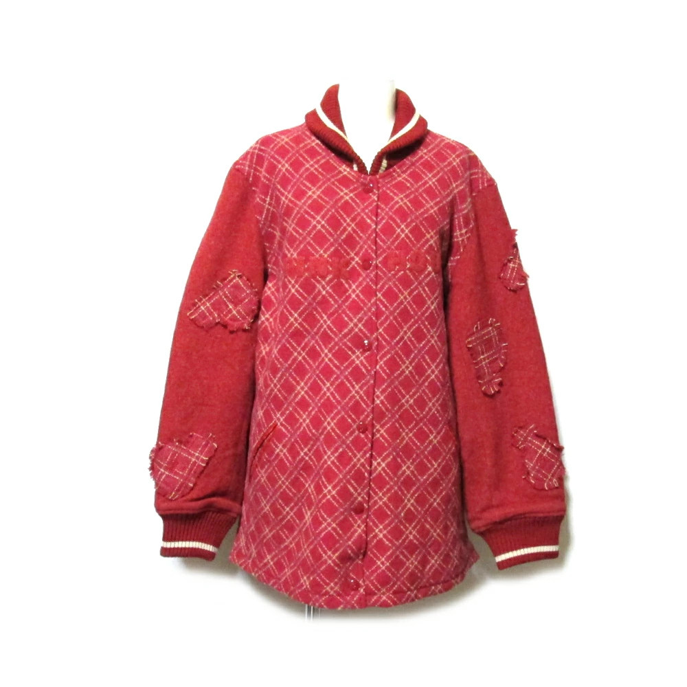 Vintage Pink House Kaneko Isao Emblem Check Stadium Jacket Unisex