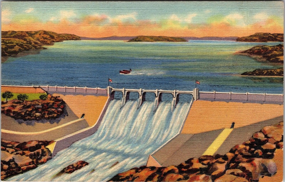 NM-New Mexico, Conchas Dam And Reservoir, Vintage Postcard