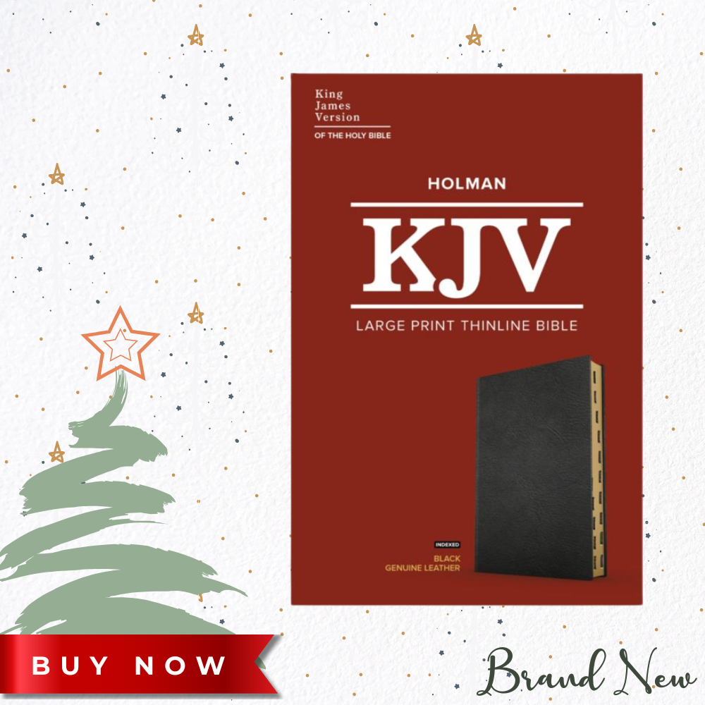KJV Large Print, Black Leather, Indexed | 9781087782768 | SEALED | FREESHIP