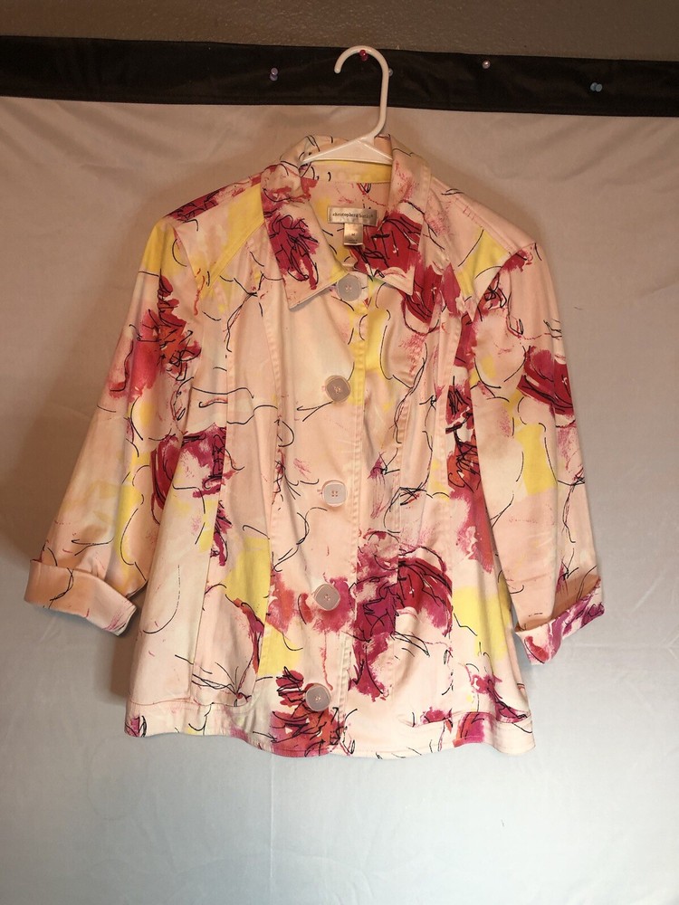 Women’s Christopher & Banks Floral Jacket/ Blouse Size Medium