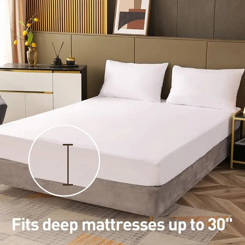 Waterproof Mattress Protector, Breathable Mattress Topper, Bed Mattress Cover