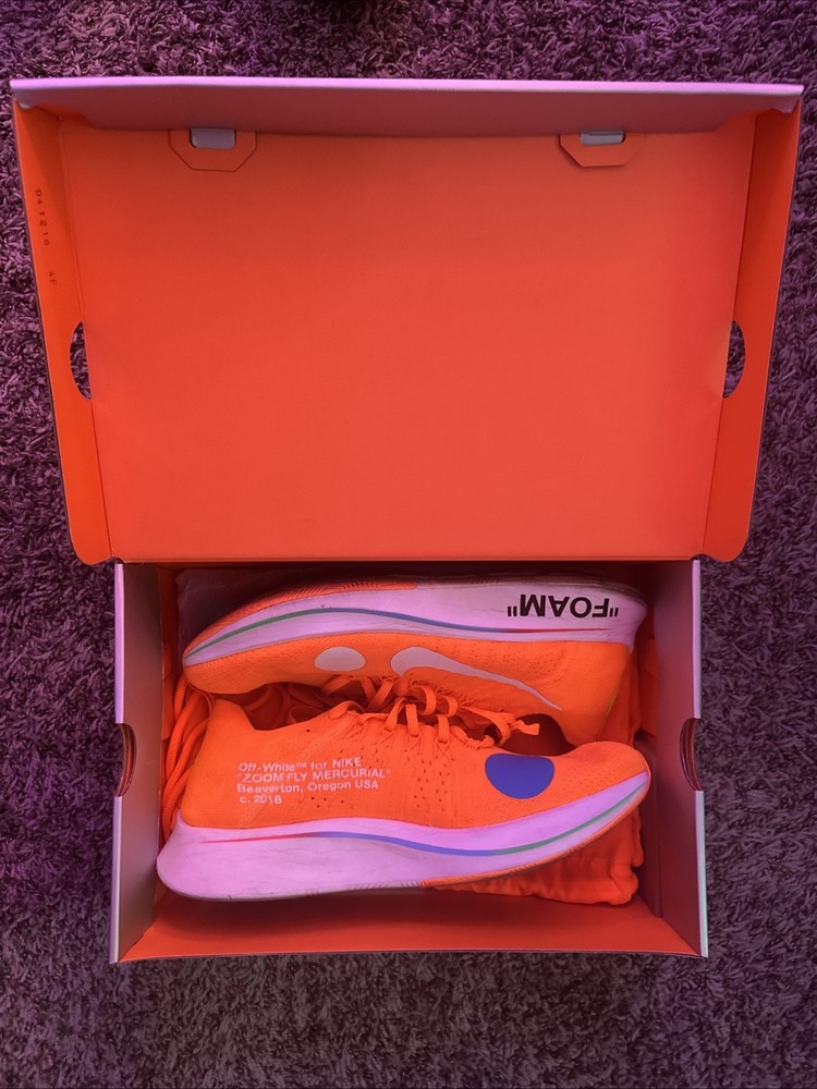 Off White X Zoom Fly Mercurial Flyknit “total Orange”