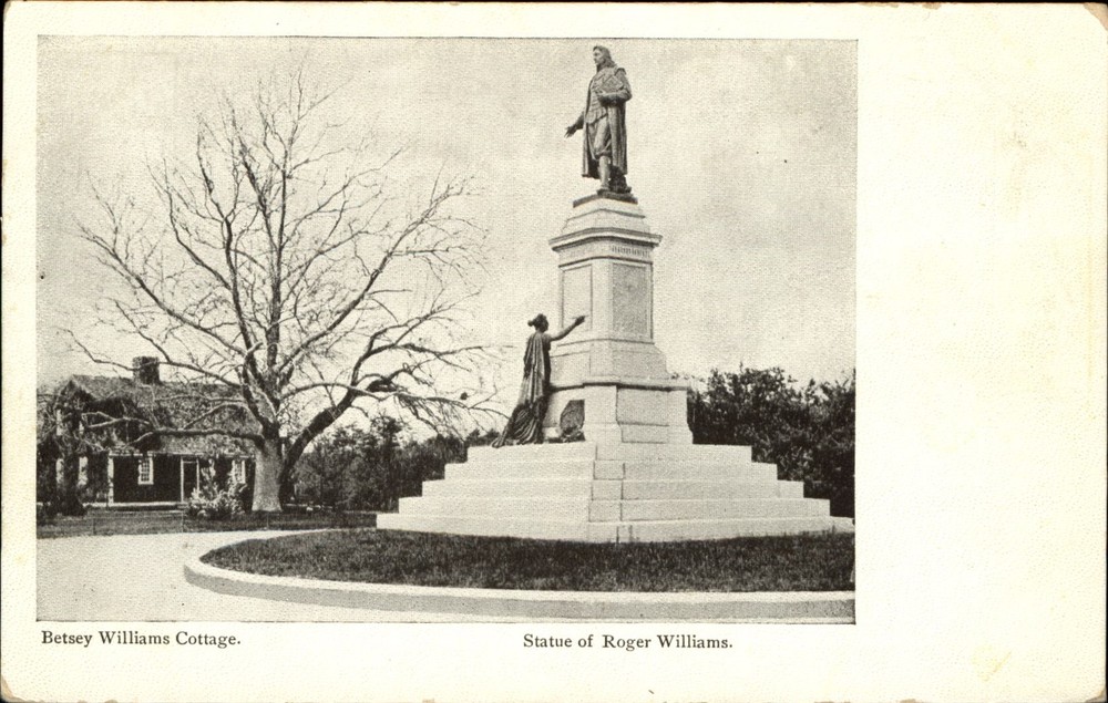 Betsy Williams cottage~Roger Williams statue~Providence Rhode Island~UDB 1905