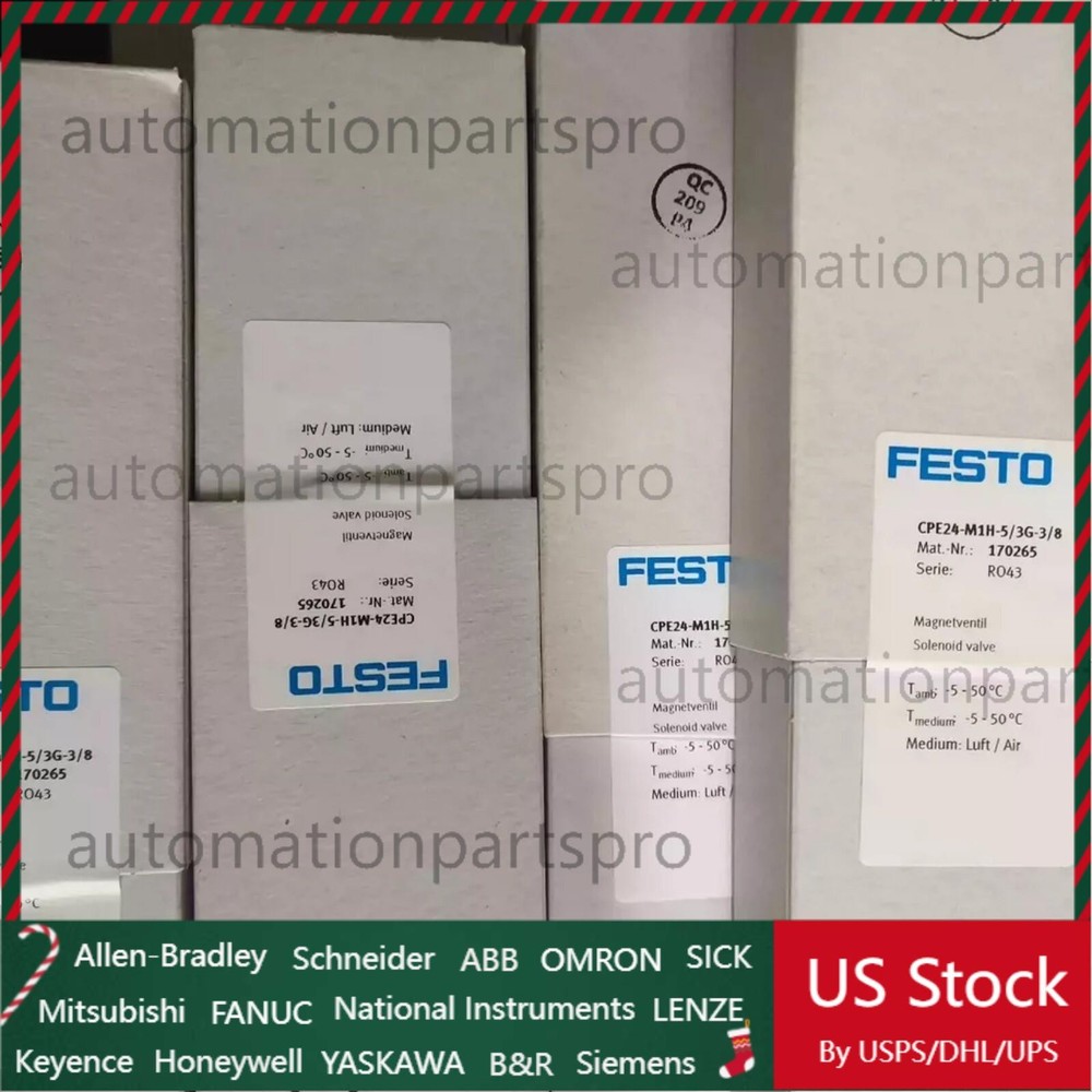 New CPE24-M1H-5/3G-3/8 Festo 170265 Fast Shipping Solenoid valve