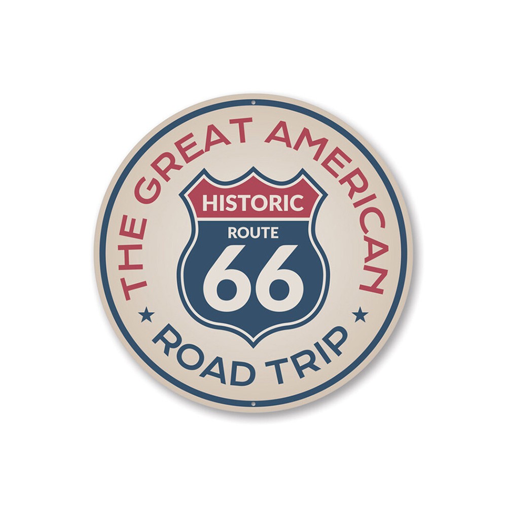 The Great American Road Trip Route 66 Aluminum Sign