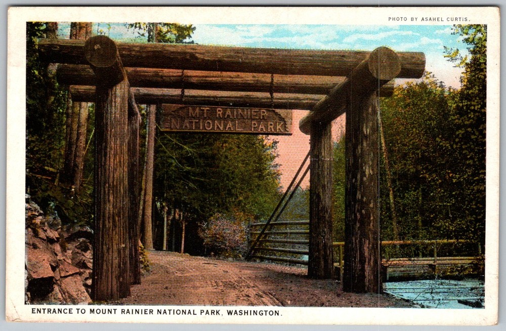 Antique Postcard MT Mount Rainier National Park, Washington 1910s