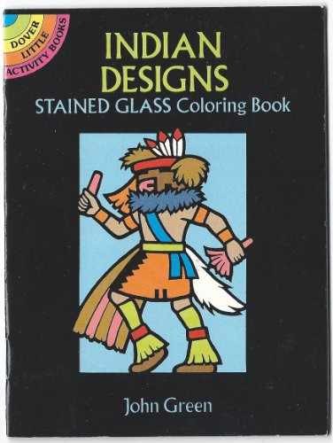 Indian Designs Stained Glass Coloring - Paperback, by John Green - Very Good
