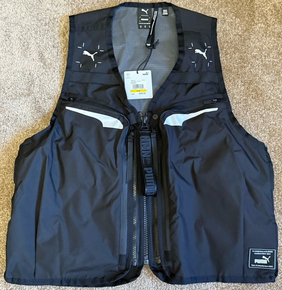 Puma x Nemen Men’s Utility Vest Black White Lifestyle Formstrip Water Repellant
