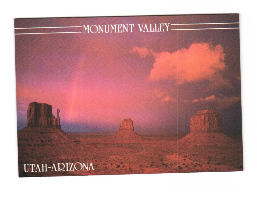 Monument Valley Utah Arizona Rainbow Postcard Unposted