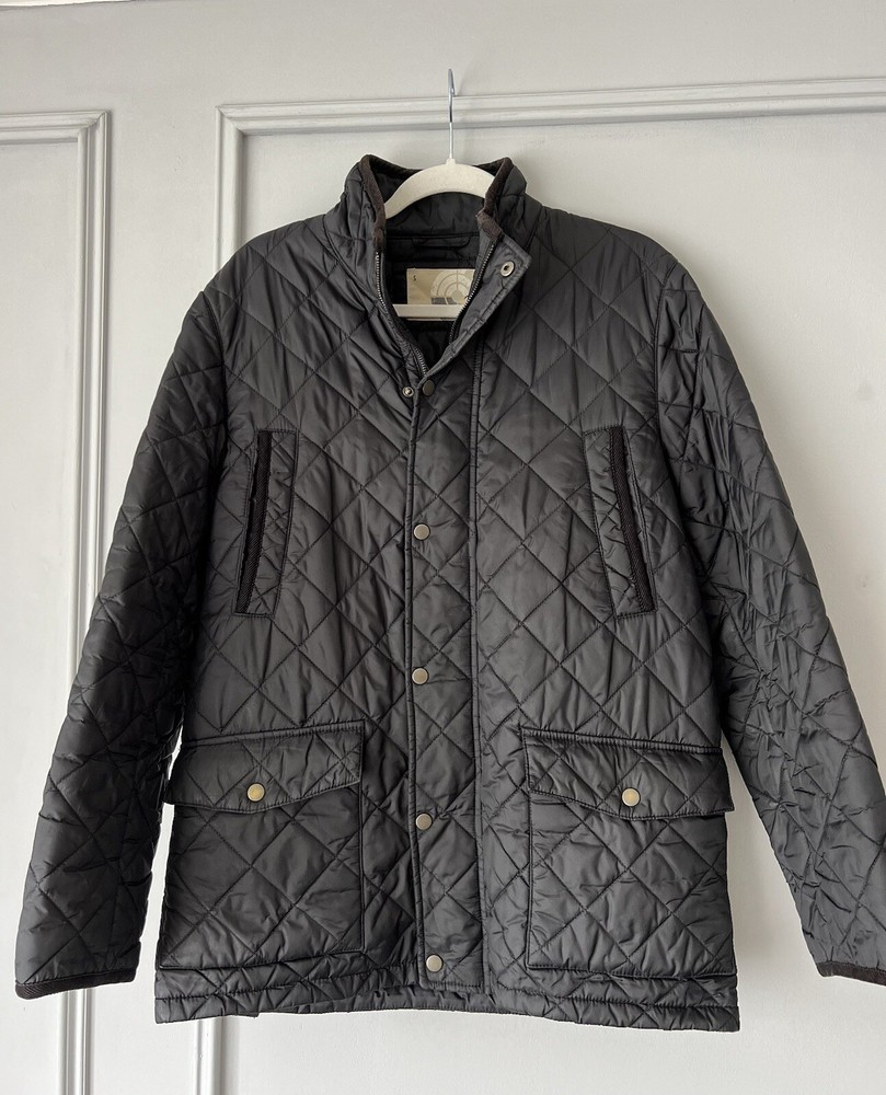 John Lewis Men's Jacket Size S  Black Quilted Small