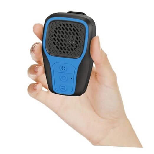 Wearabletooth Speaker, Wireless Clip Speaker Built-in Mic,Hands-Free Music Blue